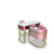 Globalstar Pink Velvet Manicure Station with Gold Legs – Manicure Table with Client & Technician Chairs