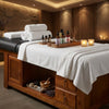 Globalstar Professional Massage Bed with Storage Drawers – Black Spa Therapy Bed Brown Base