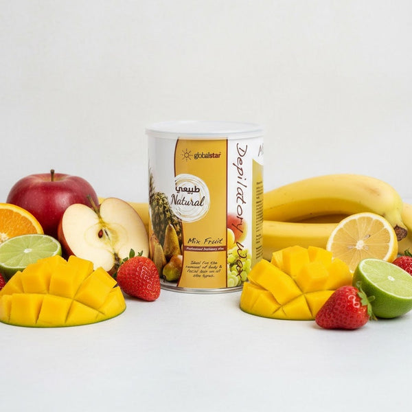 شمع إزالة الشعر الاحترافي من جلوبال ستار بنكهة الفواكه المختلطة 800 مل