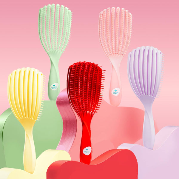 Nature Spell FlexiFlow Detangling Hair Brush – Flexible Strands Gentle Knot Removal for All Hair Types