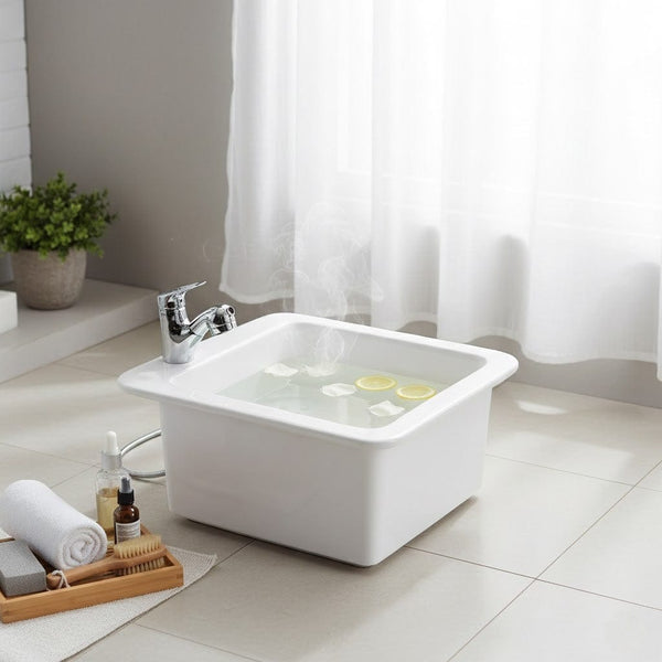 Globalstar Ceramic Pedicure Basin– Professional Foot Spa Bowl for Salon or Home Use