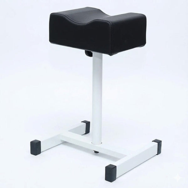 Globalstar Adjustable Pedicure Foot Rest – Professional Metal Leg Holder with Eco Leather Cushion (Black)