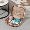 Globalstar Trendy Candy Color Cosmetic Suitcase - Stylish Striped Luggage Box for Perfect Travel Makeup