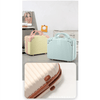 Globalstar Trendy Candy Color Cosmetic Suitcase - Stylish Striped Luggage Box for Perfect Travel Makeup