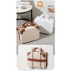 Globalstar Trendy Candy Color Cosmetic Suitcase - Stylish Striped Luggage Box for Perfect Travel Makeup