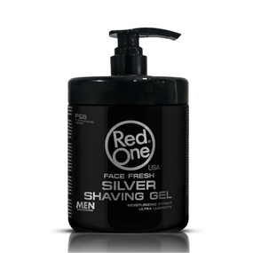 RedOne Face Fresh Shaving Gel Silver 1000ml - Moisturizing & Ultra-Lubricant Formula