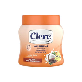 Clere Cocoa Butter Body Cream with NutriMoist - Luxurious Hydration and Skin Care for Up to 48 Hours