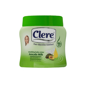 Clere Smoothing Avocado Milk Body Cream - Enriched with NutriMoist for 48-Hour Hydration and Softness