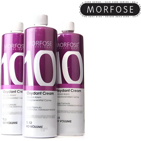 Morfose 10 Oxidant Cream 6% 20 Volume 1000ml - Salon-Quality Developer for Intense Hair Coloring