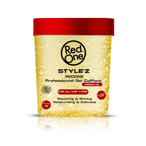 RedOne Style'z Professional Hair Gel with Argan Oil (910ml) - Long-Lasting Style & Shine