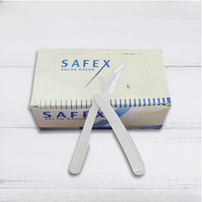 Safex Disposable Salon Razor - 50-Pack Professional Shaving Blades for Men, Ideal for Home and Barber Use