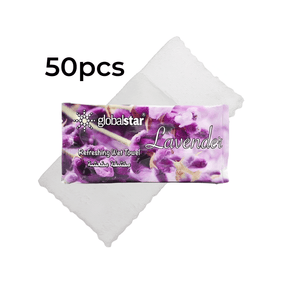 Globalstar Refreshing Wet Towels 50pcs with Lavender - Spa-Quality Hygiene & Tranquility