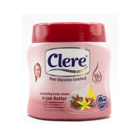 Clere Argan Butter Body Crème - Luxurious Skincare for Normal to Dry Skin with Triple Glycerine and NutriMoist