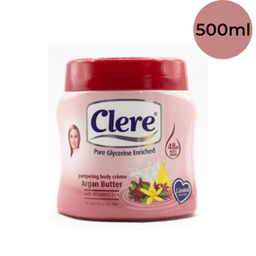 Clere Argan Butter Body Crème - Luxurious Skincare for Normal to Dry Skin with Triple Glycerine and NutriMoist