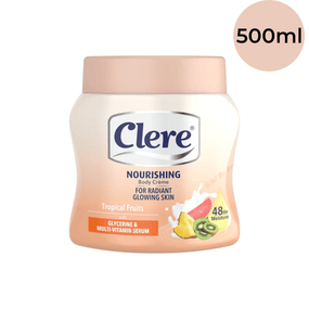 Clere Nourishing Tropical Fruit Body Crème - Limited Edition with Citrus, Coconut, and Tropical Scents for Lasting Hydration