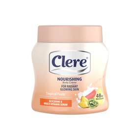 Clere Nourishing Tropical Fruit Body Crème - Limited Edition with Citrus, Coconut, and Tropical Scents for Lasting Hydration