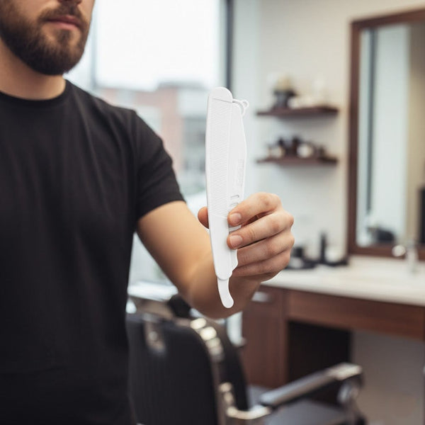 Treet Safex Plus Disposable Salon Razors with Safety Guard 50pcs – Single Blade Cut Throat Razors (White)