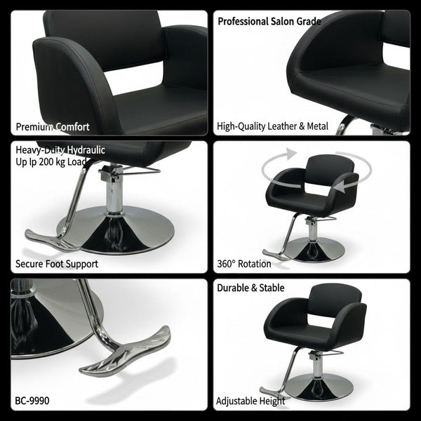 Globalstar Professional Ladies Chair – Hydraulic Heavy-Duty Salon Chair 200kg Capacity