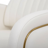 Globalstar White and Gold Makeup Styling Chair - Ergonomic Beauty Chair with Adjustable Height