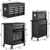 Globalstar On Shine 8-Drawer Rolling Tool Chest – Heavy-Duty Steel Storage Cabinet with Wheels & Lockable Top Box for Garage, Salon & Warehouse (Cool Black)