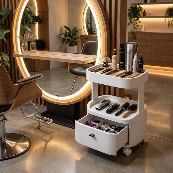 Globalstar Small Rolling Trolley with Drawer - Perfect for Salon and Multiuse Storage