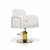 Globalstar White and Gold Makeup Styling Chair - Ergonomic Beauty Chair with Adjustable Height