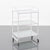 Globalstar Professional 3-Tier Glass Trolley– White Frame with Frosted Glass Shelves for Salon and Home Use