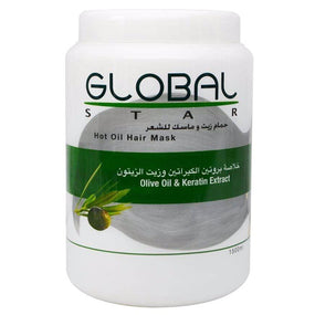 Globalstar Hot Oil Hair Mask Olive Oil & Keratin Extract 1500ml - Awarid UAE