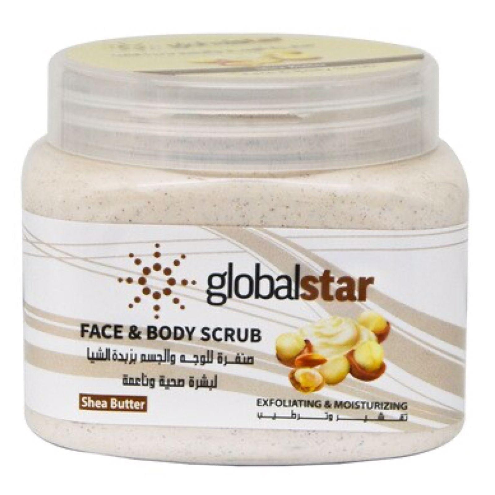 Globalstar Exfoliating Face and Body Scrub Shea Butter 500ml