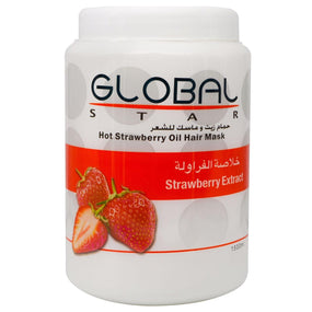 Globalstar Hot Oil Hair Mask Strawberry Extract 1500ml - Awarid UAE