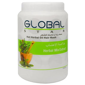 Globalstar Hot Oil Hair Mask Herbal Extract 1500ml - Awarid UAE