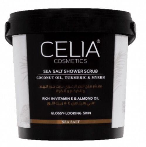 Celia Sea Salt Shower Scrub With Coconut Oil, Turmeric & Myrrh 750g