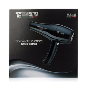Tecno Elettra Tornado 6000 Super Turbo Professional Hair Dryer Black 2500W - Awarid UAE