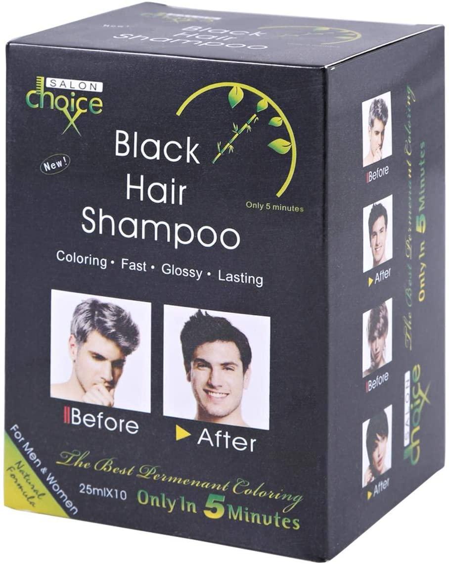 Salon Choice Hair Dye Shampoo for Unisex, Black color - Awarid UAE