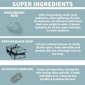 Nature Spell Hyaluronic Acid & African Black Soap Body Scrub 300ml - Awarid UAE