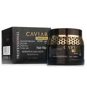 Caviar Charcoal Active Keratin & Collagen Hair Mask 1000ml - Awarid UAE