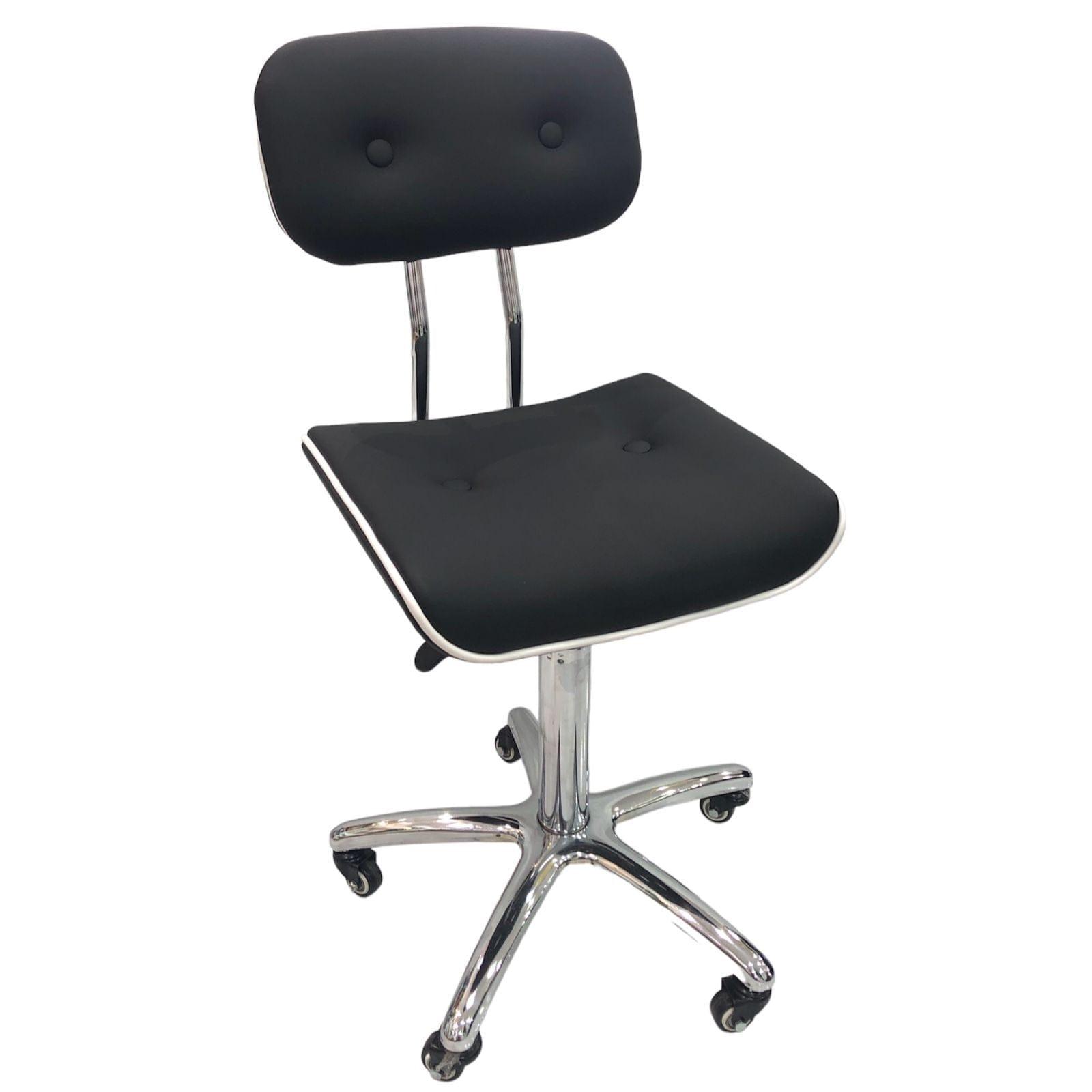 Globalstar Stool Chair With Back Rest Black D009