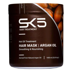 SK5 Hot Oil Treatment Argan Oil Smoothing And Nourishing Hair Mask 1000ml - Awarid UAE