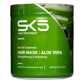 SK5 Hot Oil Treatment Aloe Vera Strengthening And Repairing Hair Mask 1000ml - Awarid UAE