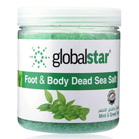 Globalstar Foot And Body Dead Sea Salt Mint & Green Tea 1kg - Awarid UAE