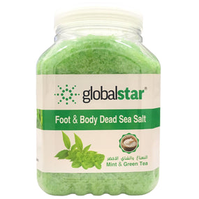 Globalstar Foot And Body Dead Sea Salt Mint & Green Tea 2.8kg - Awarid UAE