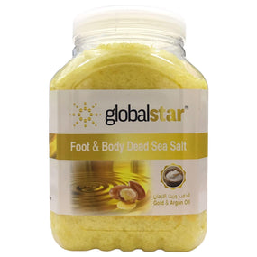 Globalstar Foot And Body Dead Sea Salt Gold & Argan Oil 2.8kg - Awarid UAE