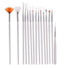 Globalstar Acrylic And Nail Art Brushes Set 1x15pcs BS-F002 - Awarid UAE