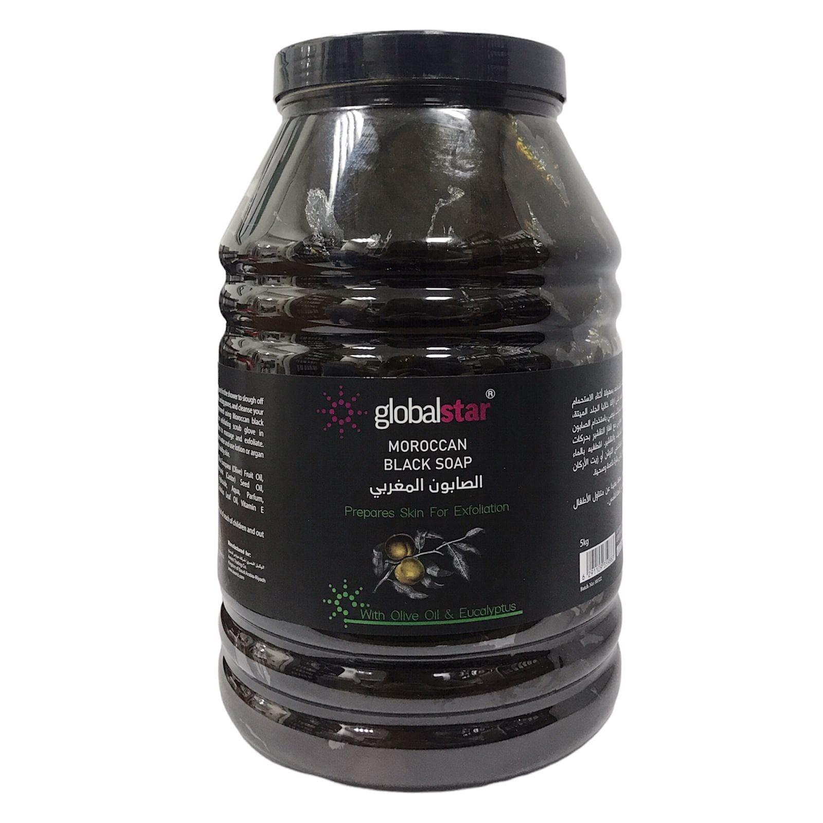 Globalstar Moroccan Black Soap With Olive Oil & Eucalyptus 5kg