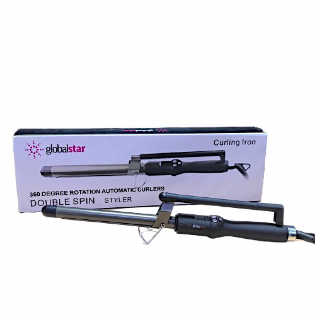 Globalstar 360 Degree Rotation Automatic Curlers Double Spin Styler BS-19 - Awarid UAE