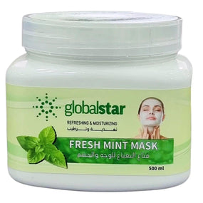 Globalstar Fresh Mint Clay Mask 500ml - Awarid UAE