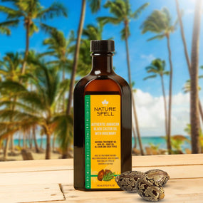 Nature Spell Authentic Jamaican Black Castor Oil With Rosemary For Hair & Skin 150ml - Awarid UAE