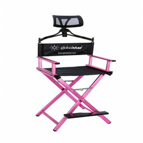Globalstar Foldable Tall Makeup Chair With Headrest Color Pink - MY739P - Awarid UAE