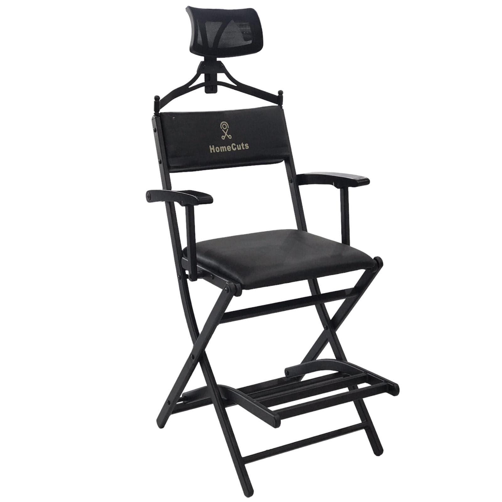 Portable Director's Makeup Chair With Headrest Black MY740