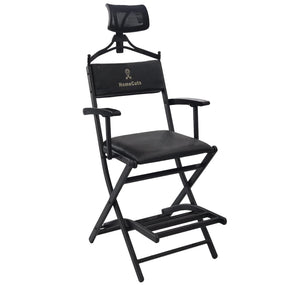 Portable Director's Makeup Chair With Headrest Black MY740 - Awarid UAE